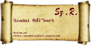 Szadai Róbert névjegykártya