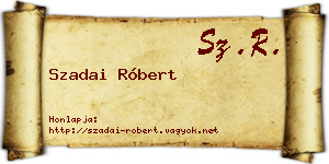 Szadai Róbert névjegykártya